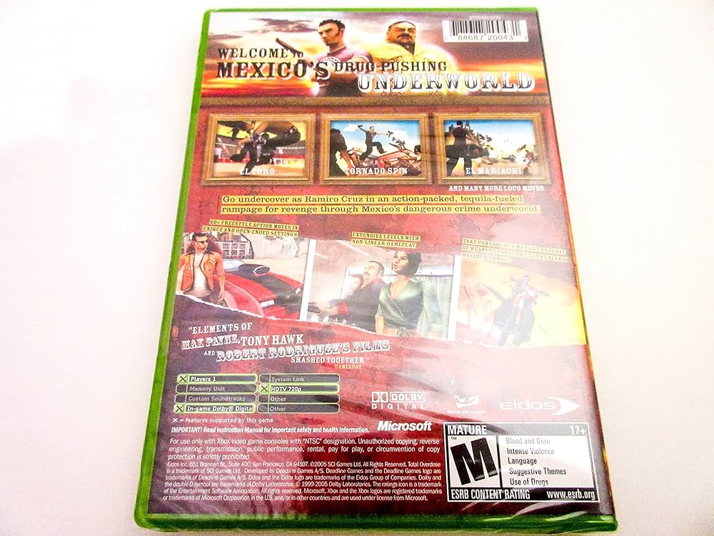 Xbox - xbox★TOTAL OVERDOSE A GUNSLINGER&#39;S TALE Total Overdose A Gunslingers Tale In Mexico - XBox Microsoft